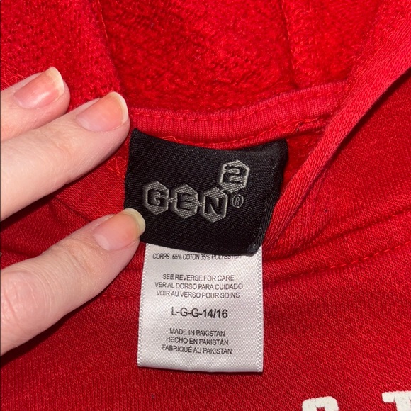 Boys Ohio State Buckeyes Red Hoodie – Size Large 14/18 - Picture 4 of 5